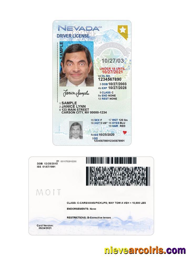 USA Nevada driving license